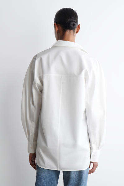 COS ラウンドピマコットンシャツ