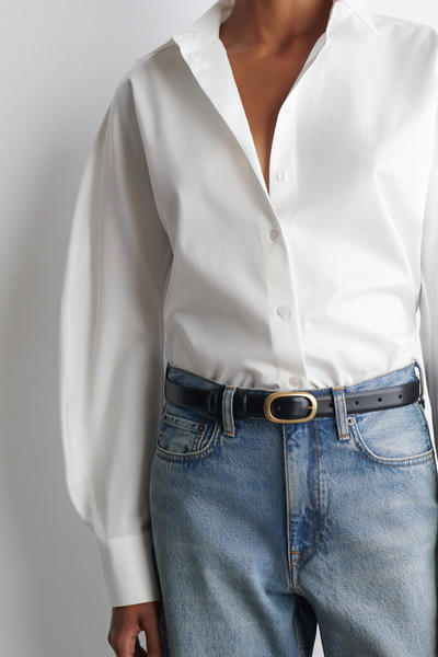 COS ラウンドピマコットンシャツ