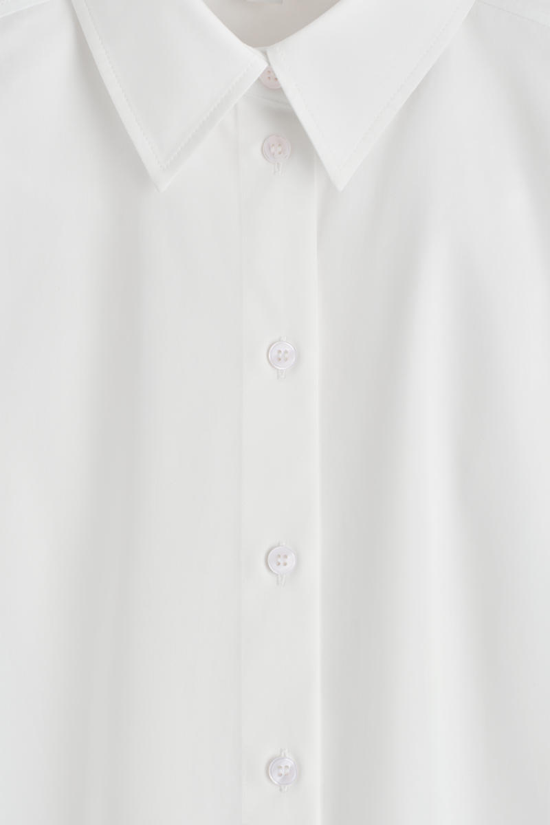 COS ラウンドピマコットンシャツ