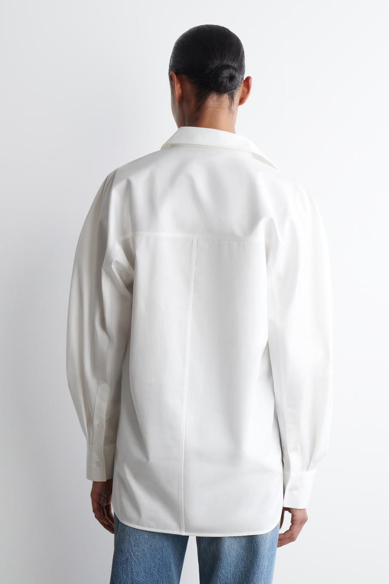 COS ラウンドピマコットンシャツ