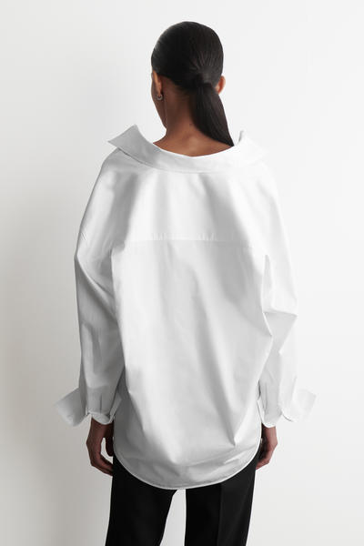 COS オープンカラーコットンシャツ