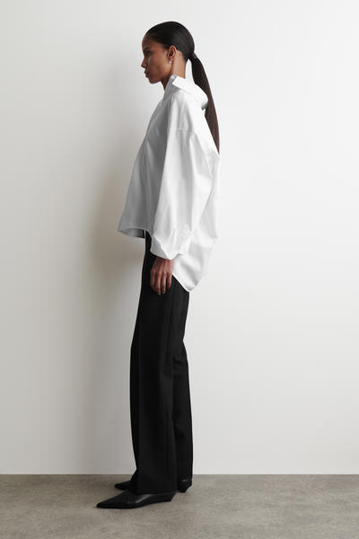 COS オープンカラーコットンシャツ