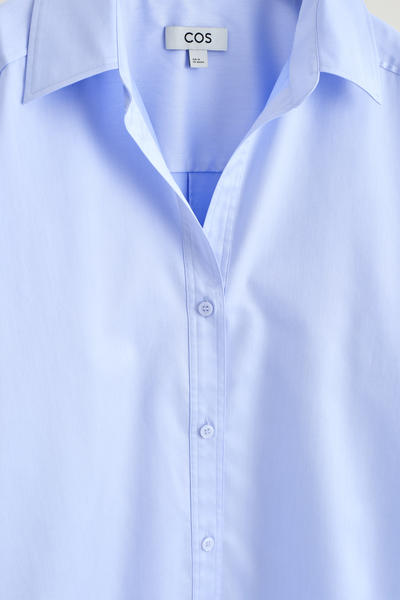 COS オープンカラーコットンシャツ