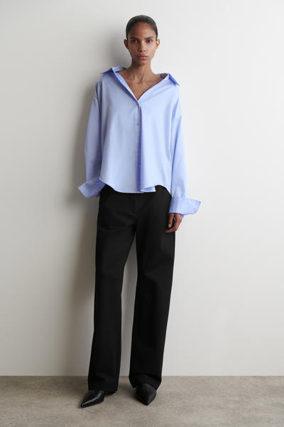 COS オープンカラーコットンシャツ