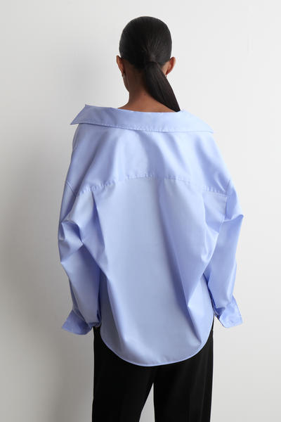 COS オープンカラーコットンシャツ