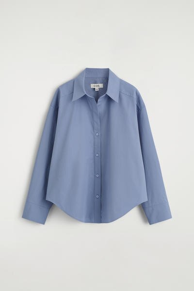 COS オープンカラーコットンシャツ