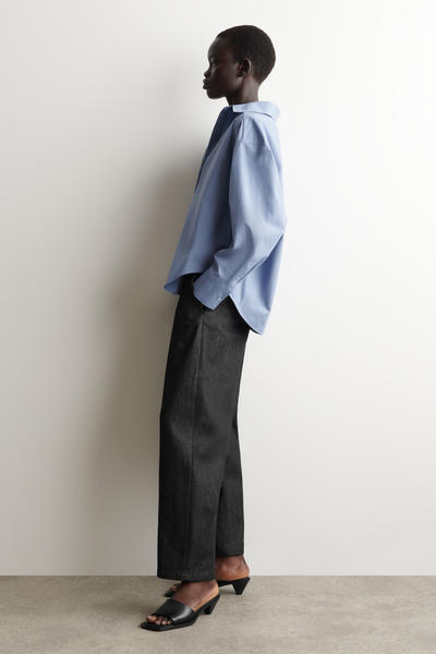 COS オープンカラーコットンシャツ