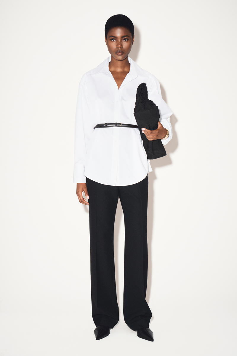 COS オープンカラーコットンシャツ