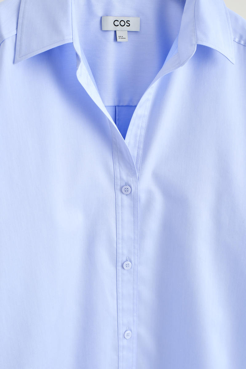 COS オープンカラーコットンシャツ