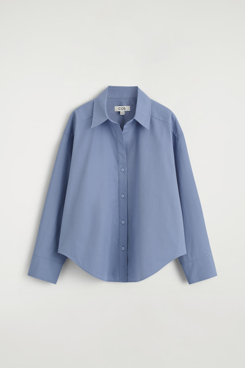 COS オープンカラーコットンシャツ