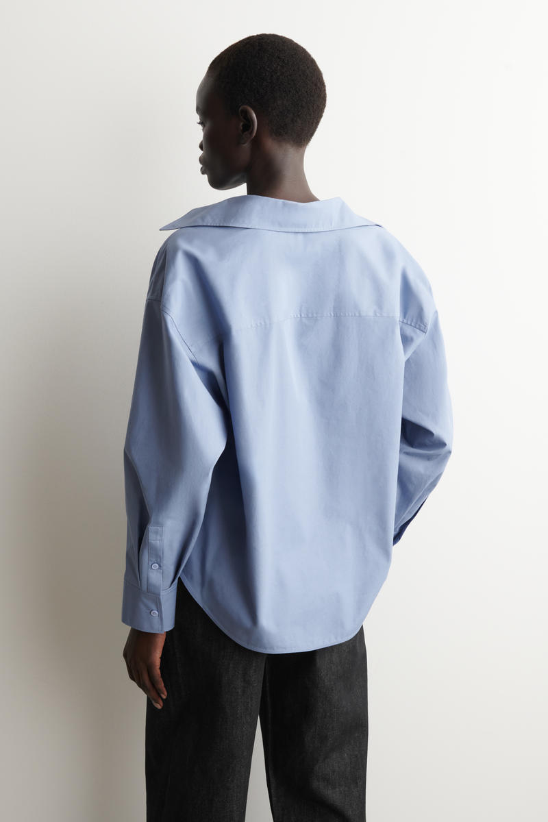 COS オープンカラーコットンシャツ