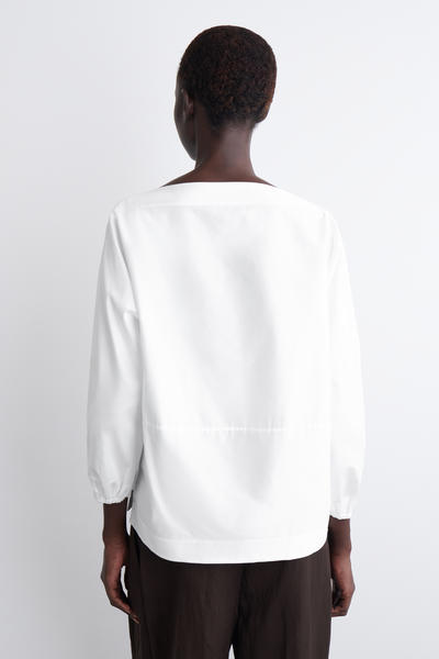 COS ボートネックコットンブラウス