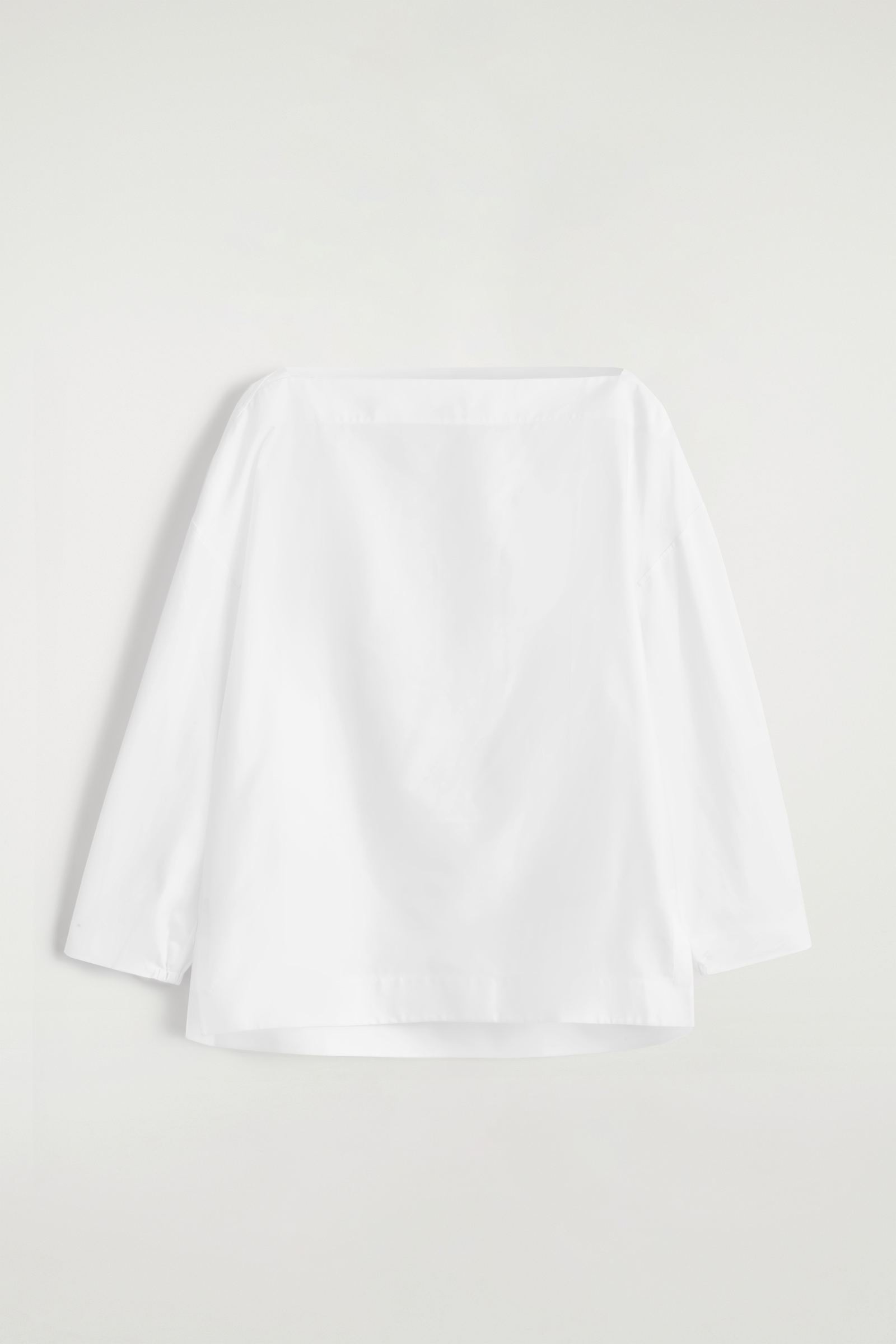 BOAT-NECK COTTON BLOUSE ボートネックコットンブラウス ホワイト｜COS 