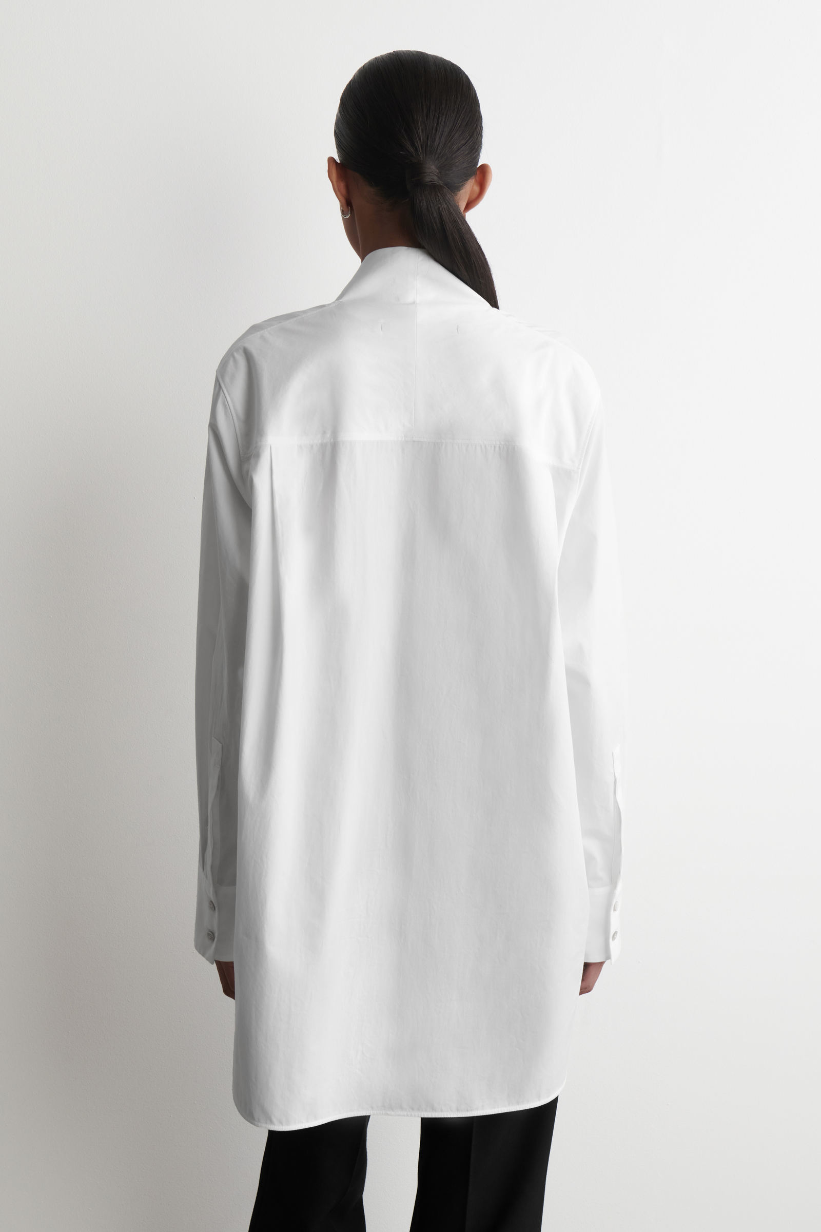 EXAGGERATED COTTON SHIRT オーバーサイズコットンシャツ ホワイト 