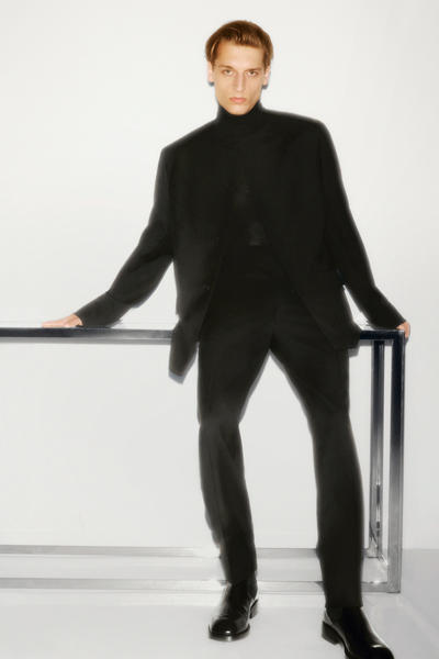 COS ノーカラーウールブレザー