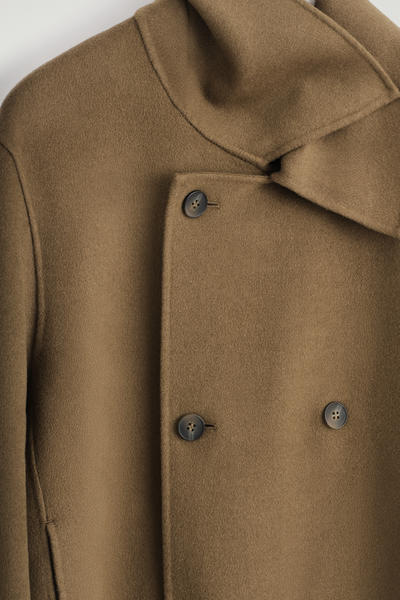 COS ダブルフェイスウールピーコート