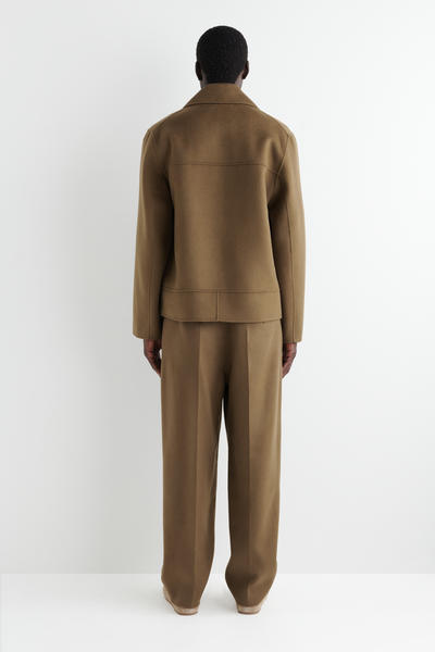 COS ダブルフェイスウールバレルレッグパンツ