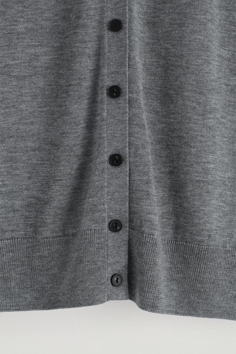 MERINO WOOL-BLEND POLO CARDIGAN メリノウール混ポロカーディガン
