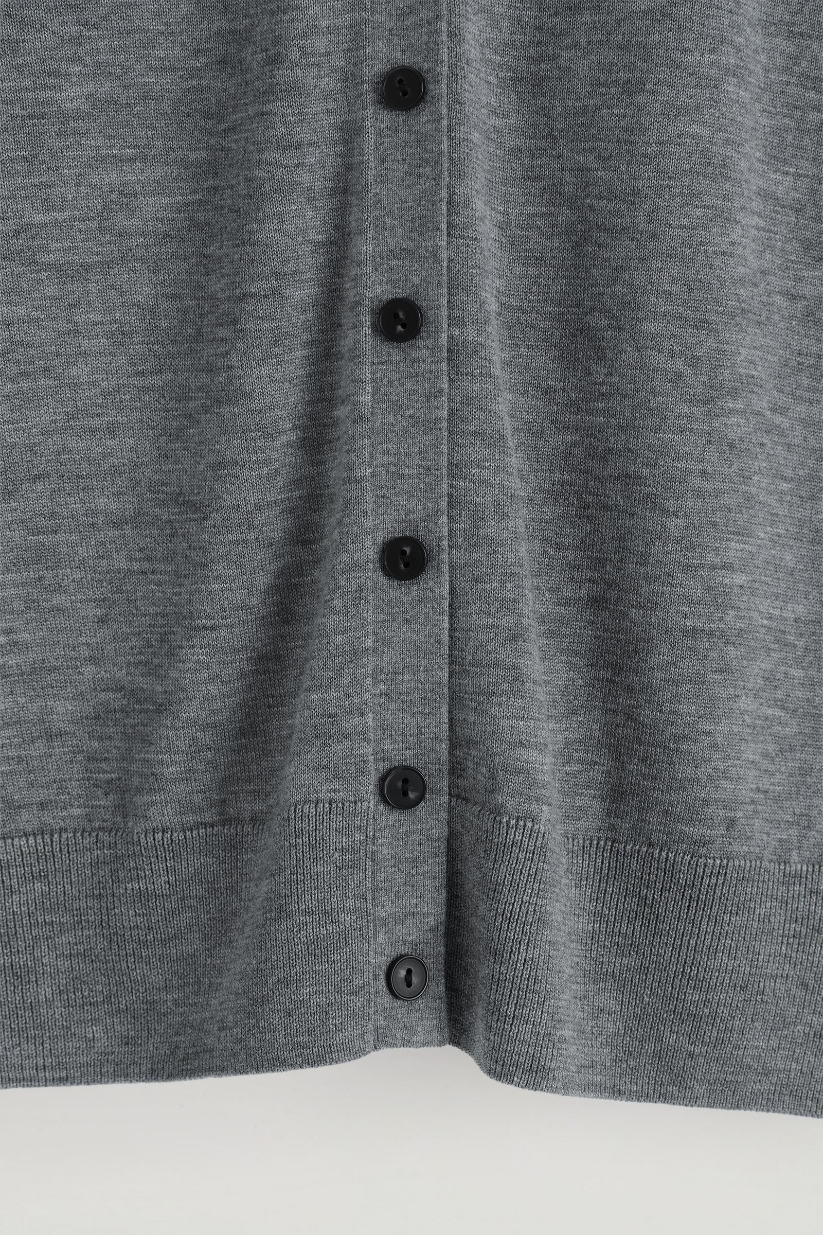 COS グレー カーディガン M ボイルドメリノ BOILED MERINO WOOL CARDIGAN ボイルドメリノウールカーディガン