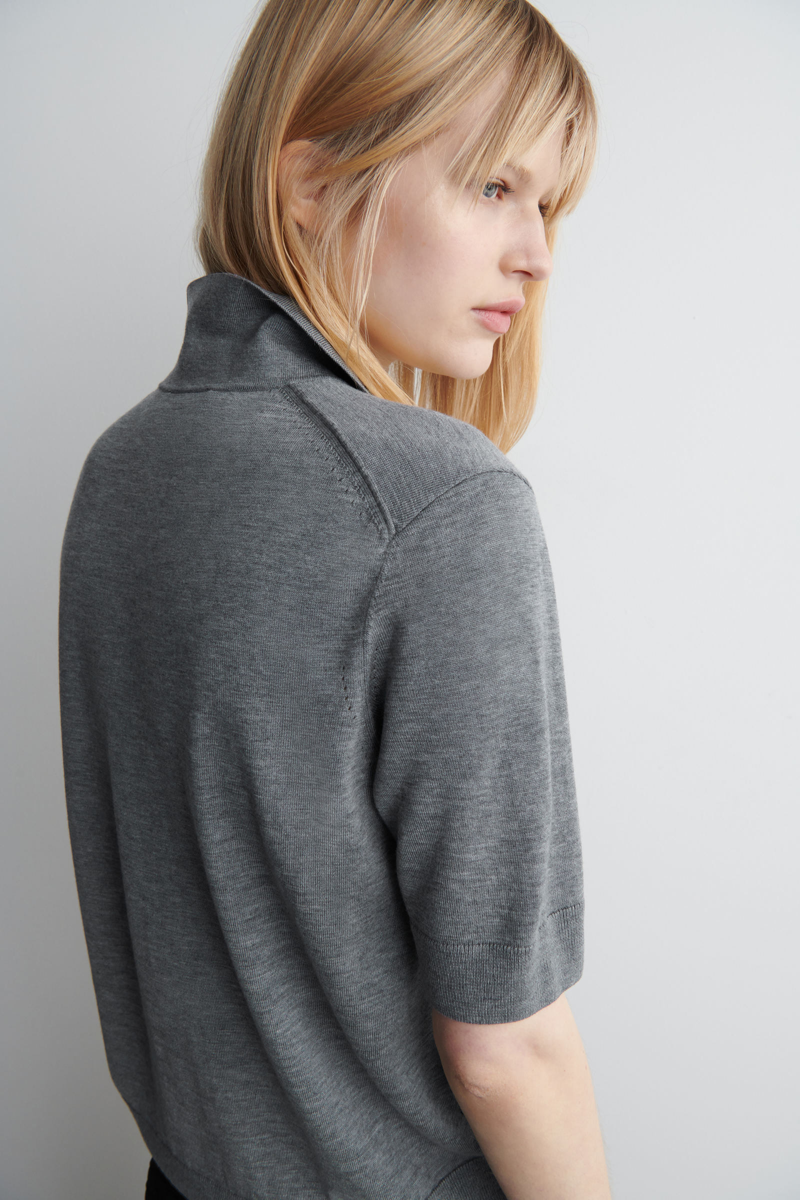 MERINO WOOL-BLEND POLO CARDIGAN メリノウール混ポロカーディガン