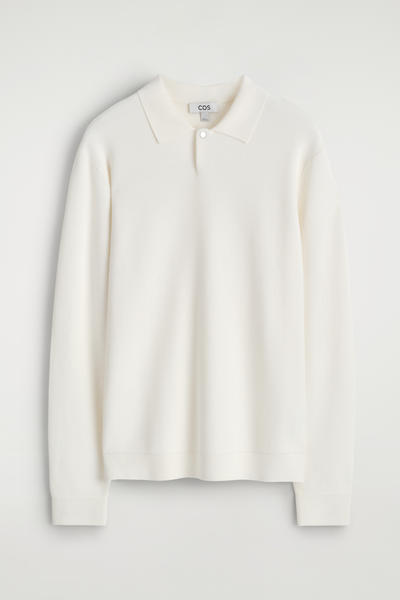 COS ハニカムニットポロシャツ