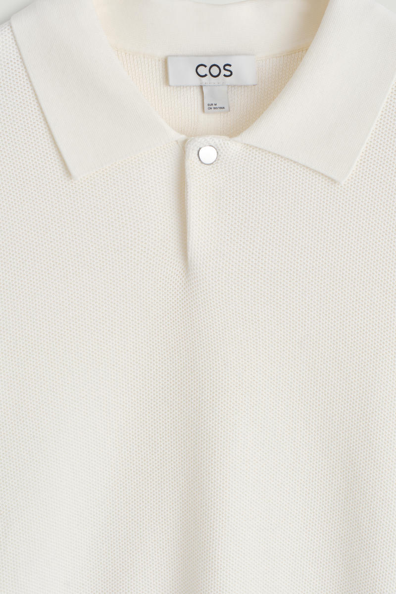 COS ハニカムニットポロシャツ