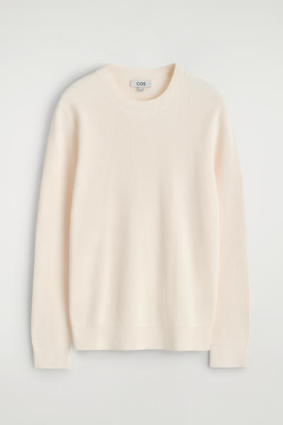 COS コットンクルーネックセーター