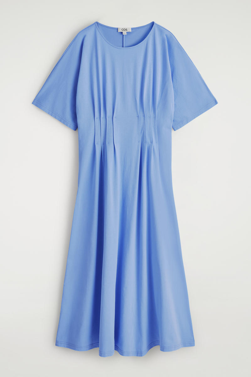 COS ピンタックコットンミニドレス