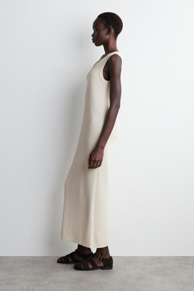 COS コットンシルクタンクドレス