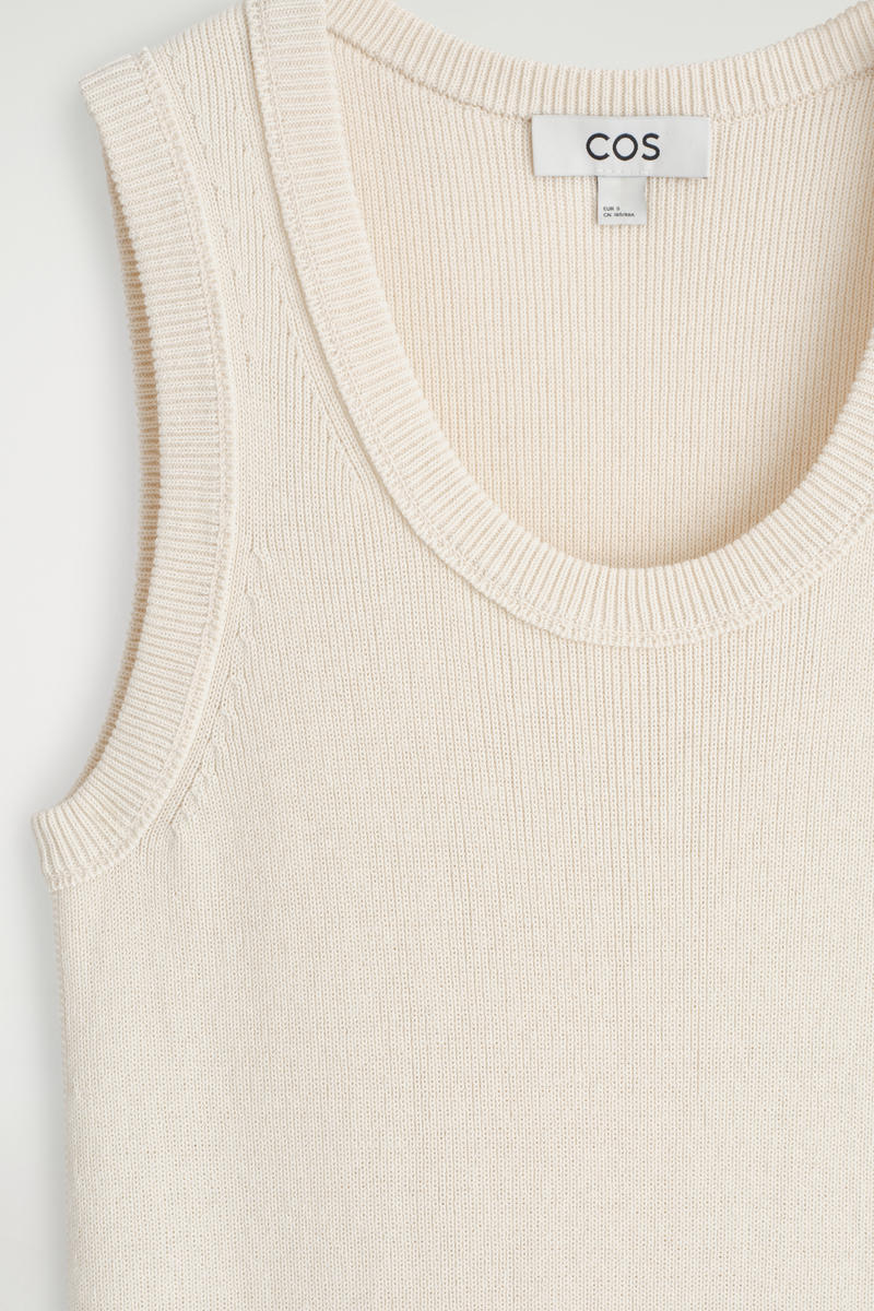 COS コットンシルクタンクドレス