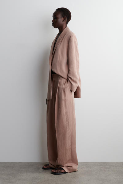 COS リラックスフルイドワイドレッグパンツ