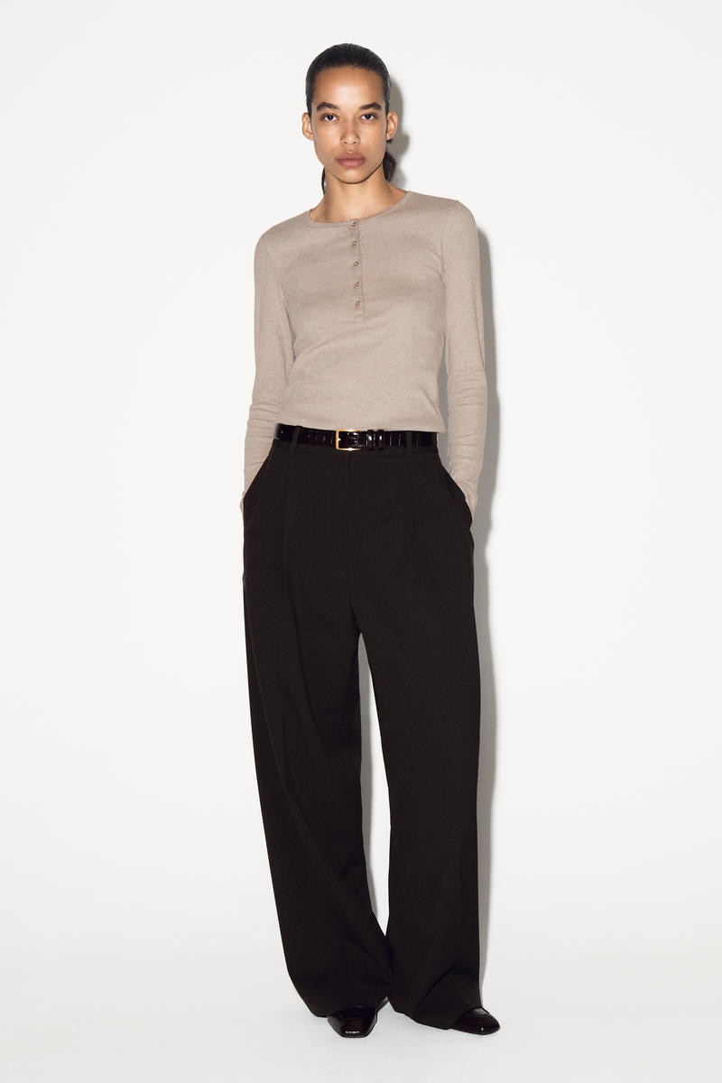 COS ロングスリーブヘンリートップ