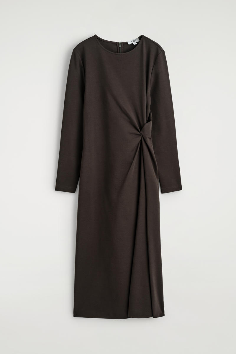 COS ツイストディテール ロングスリーブドレス