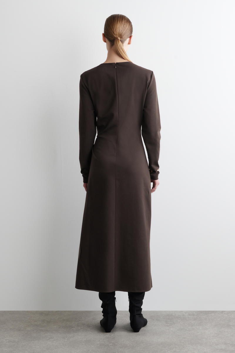COS ツイストディテール ロングスリーブドレス