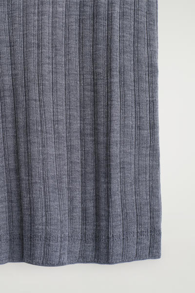 COS リブニットシルクTシャツ