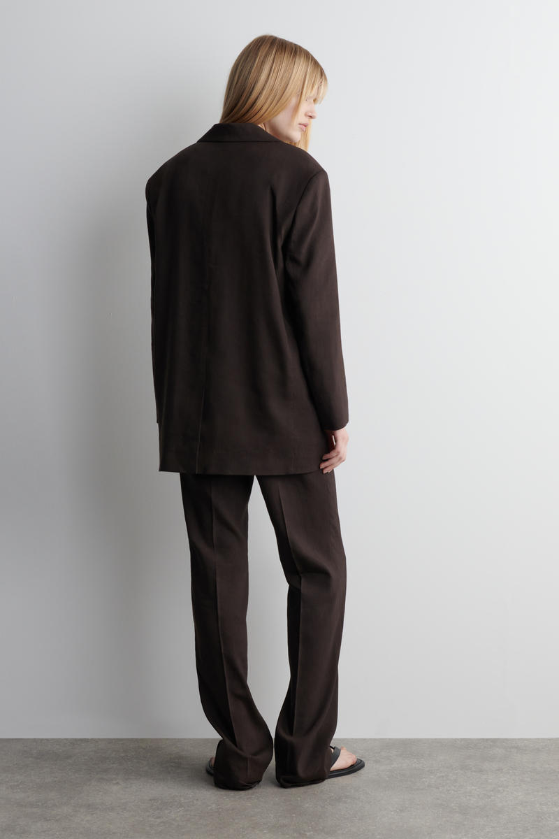 COS シングルブレストリネンブレザー