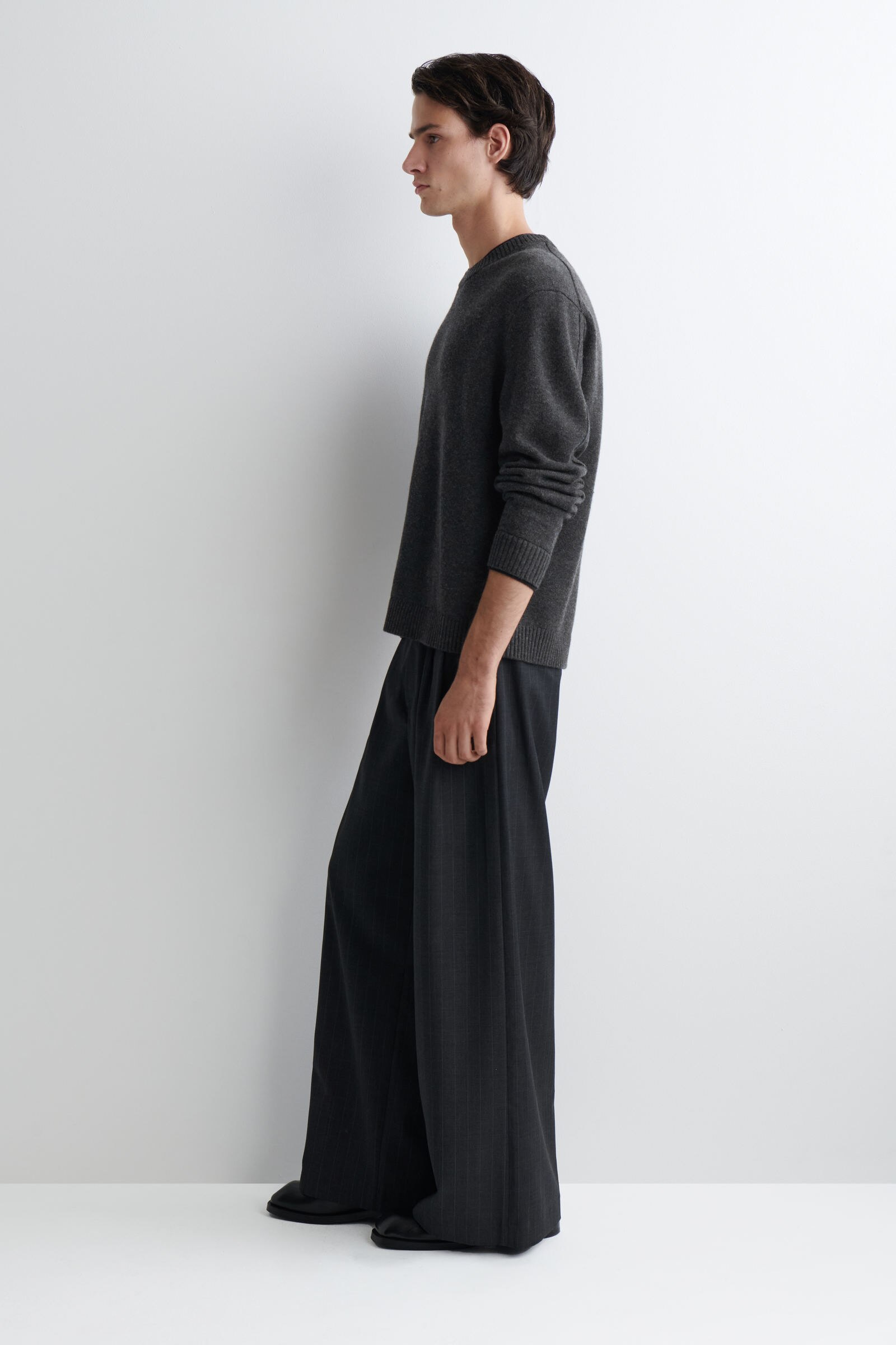 LAYERED MERINO WOOL JUMPER レイヤードメリノウールセーター