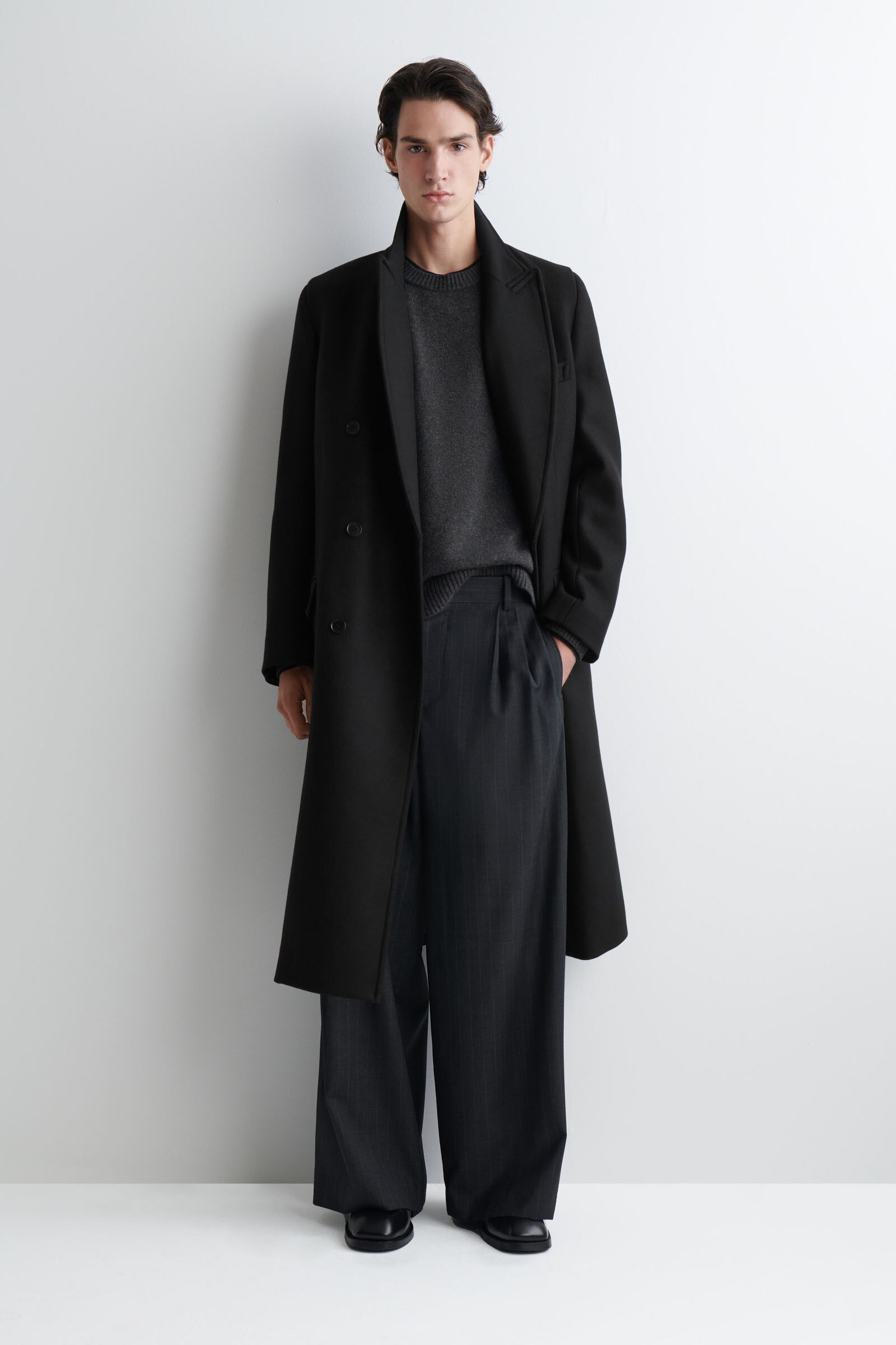 LAYERED MERINO WOOL JUMPER レイヤードメリノウールセーター