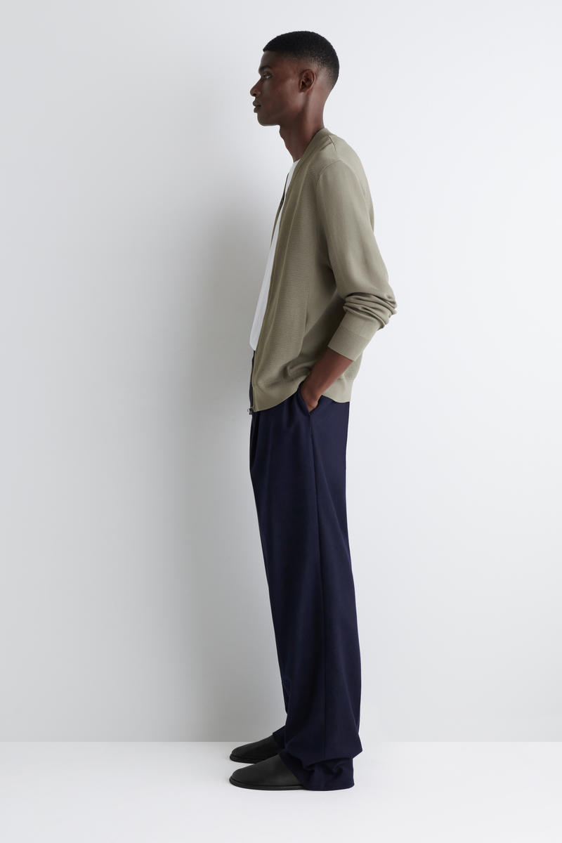 TEXTURED KNITTED BOMBER JACKET テクスチャードニットボンバー