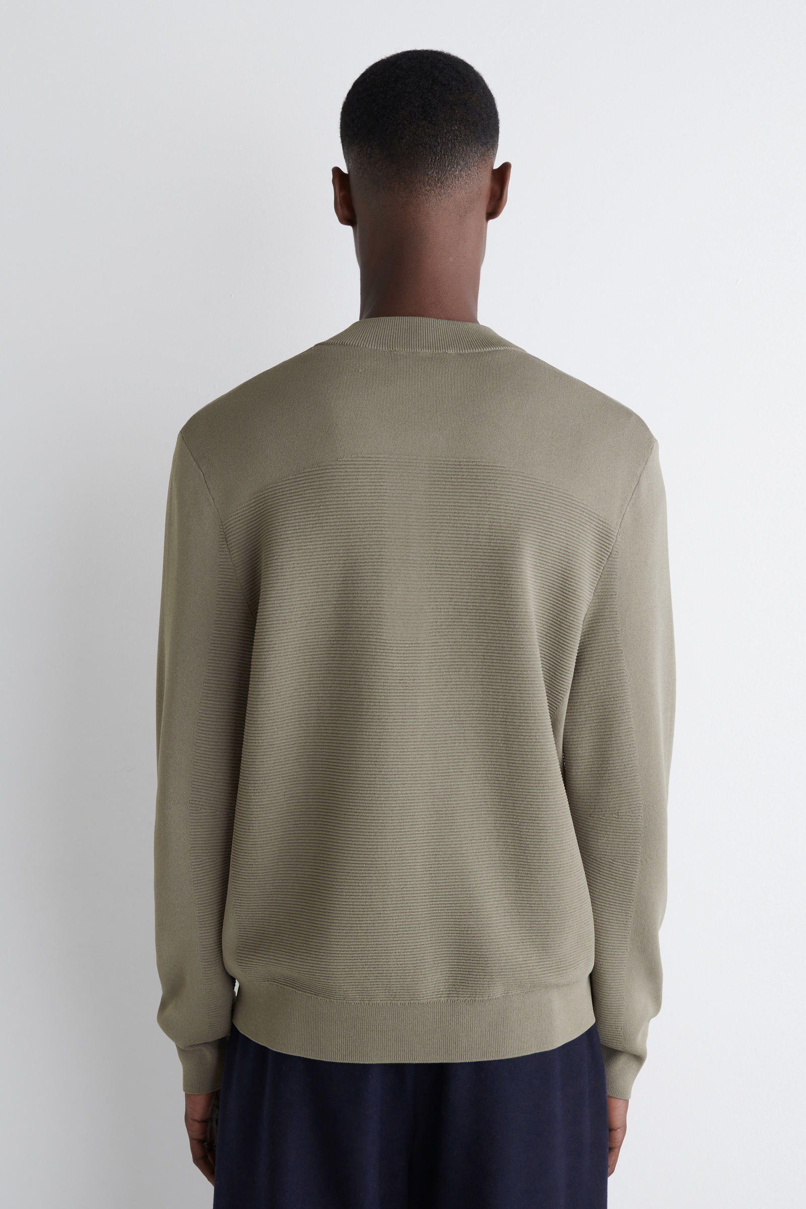 TEXTURED KNITTED BOMBER JACKET テクスチャードニットボンバー