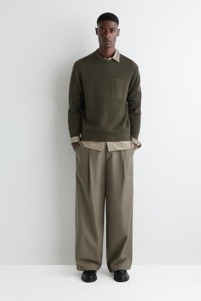 COS ポケットディテールウールクルーネックセーター