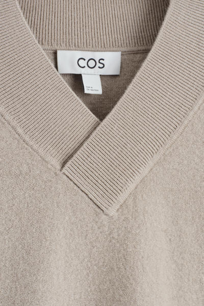 COS ストライプボイルドメリノウールセーター