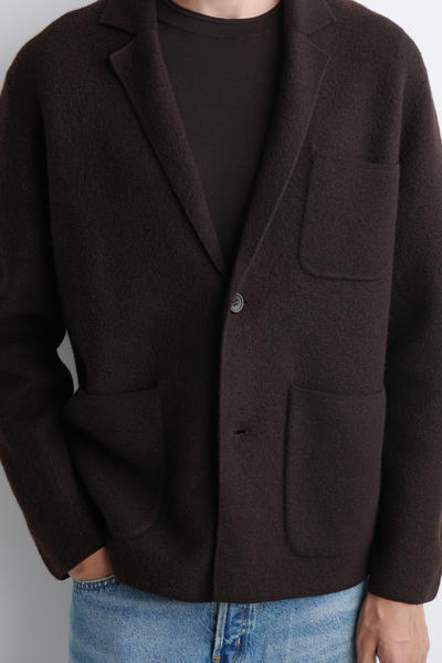 COS ボイルドメリノウールブレザー