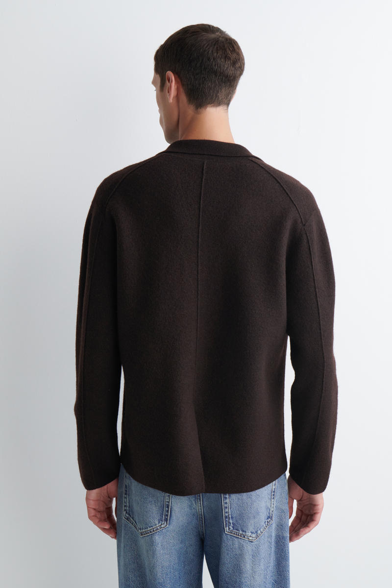 COS ボイルドメリノウールブレザー