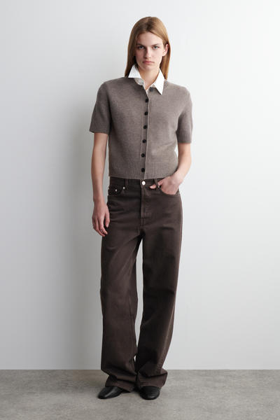 COS メリノウール 半袖カーディガン