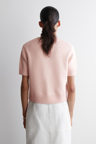 COS メリノウール 半袖カーディガン