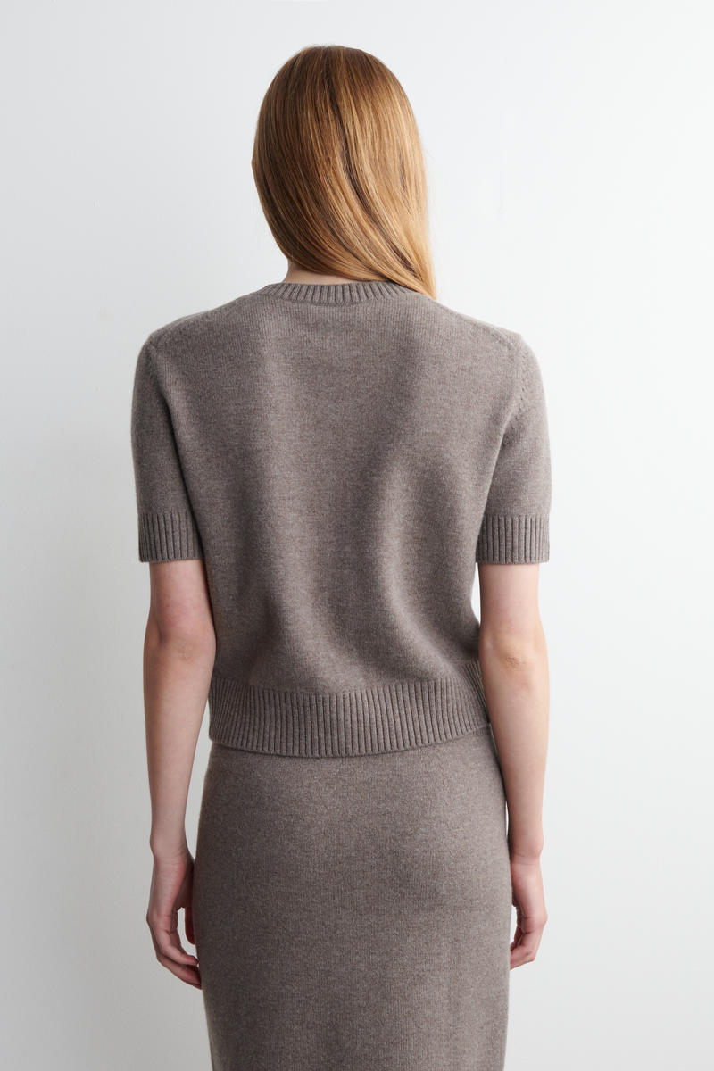 COS メリノウール 半袖カーディガン