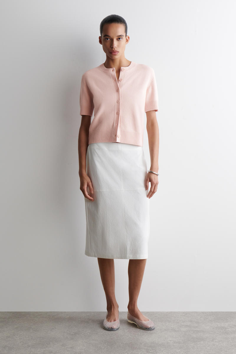 COS メリノウール 半袖カーディガン