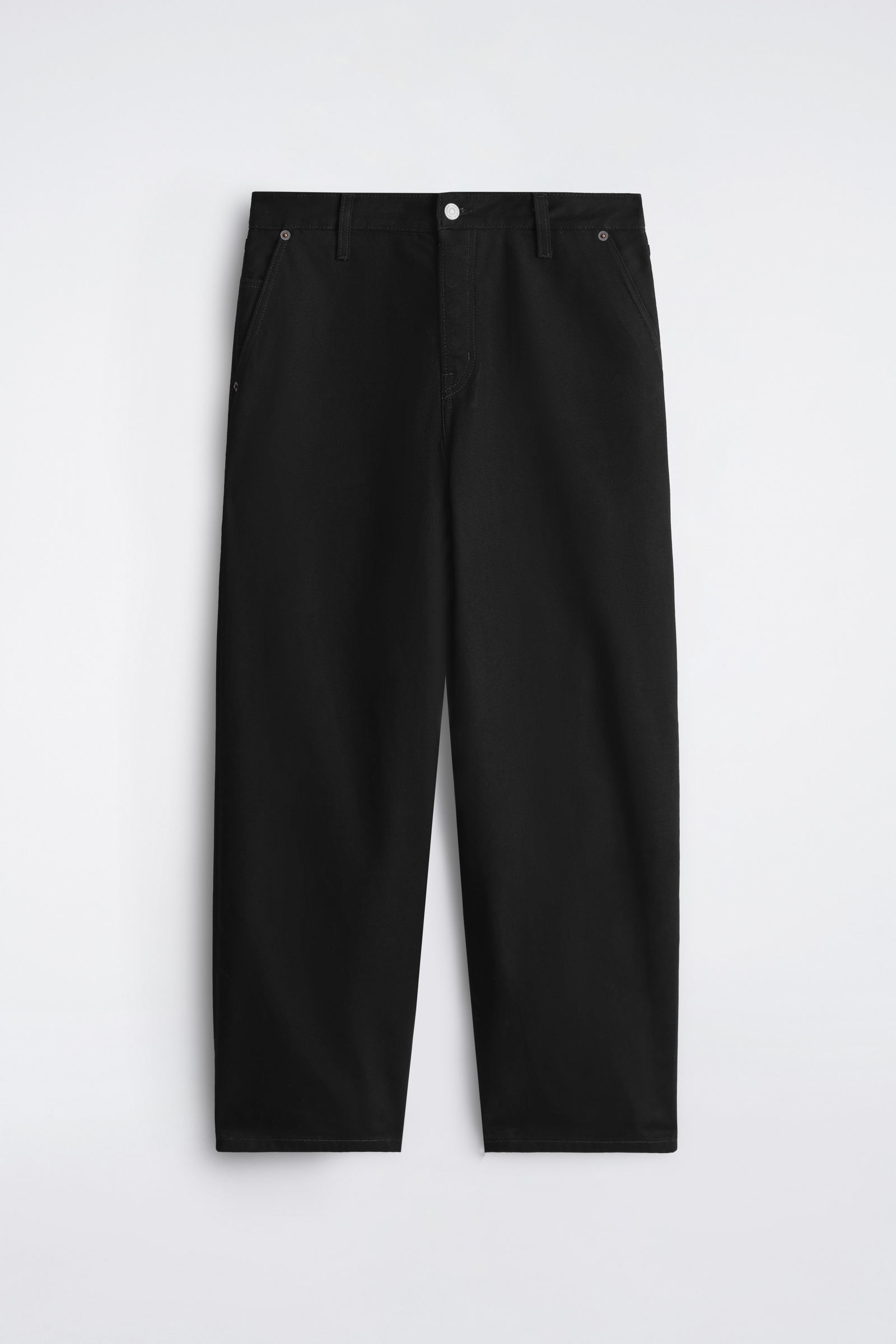 WIDE-LEG DENIM TROUSERS ワイドレッグデニムパンツ ブラック｜COS