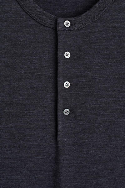 COS ウールブレンドヘンリートップ